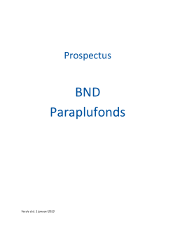 Prospectus BND Paraplufonds