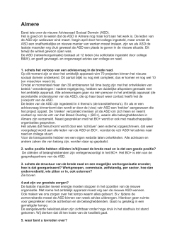 vragen gesteld aan ASD Almere - Koepel Wmo