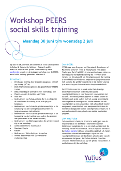 Workshop PEERS social skills training