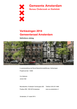 Verkiezingen 2014 Gemeenteraad Amsterdam