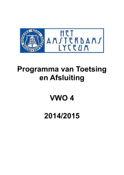 Voor VWO-4 2014-2015 - Het Amsterdams Lyceum