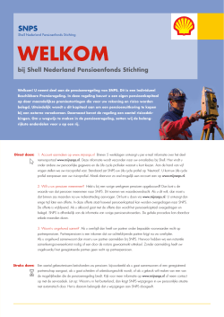 Pensioenbrochure - Shell Nederlands Pensioenfonds Stichting