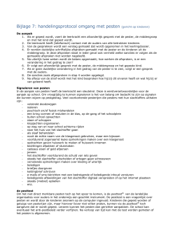 Handelingsprotocol omgaan met pesten