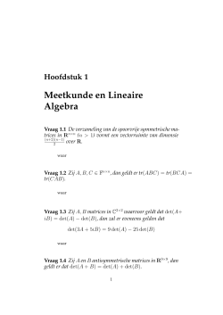 Hoofdstuk 1 Meetkunde en Lineaire Algebra