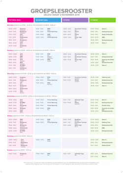 Download het rooster vanaf 3 november