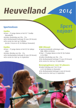 HeuvellandSportdienst_najaar sport 2014