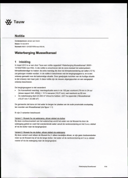 Bijlage 3 Notitie Waterberging Musselkanaal