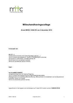 MHHC-14/84-VK - Milieuhandhavingscollege