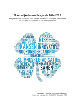 Noordelijke Innovatieagenda 2014-2020 (Versie 1)