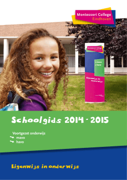 Schoolgids - Montessori College Eindhoven