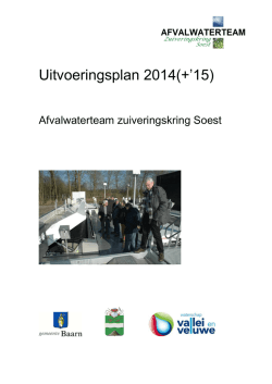 Jaarplan AWT Soest 2014 - Platform Water Vallei en Eem