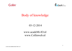 Body of knowledge 03-12-2014 www.acadeMi