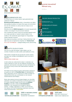 ecomat nieuwsbrief februari 2014