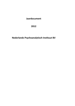 Jaardocument 2012 NPI BV