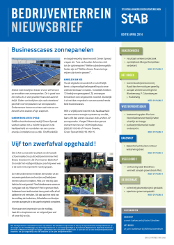 Nieuwsbrief april 2014 - Stichting Arnhemse Bedrijventerreinen