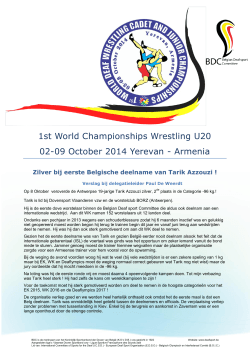 Verslag 1ste WK worstelen U20 2014