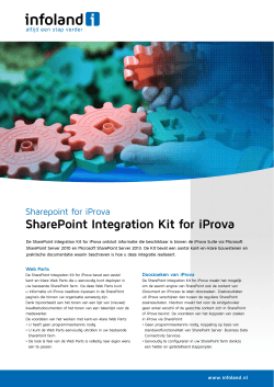 SharePoint Integration Kit for iProva