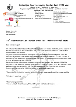 Koninklijke Sportvereniging Surdac Gent 1921 vzw 25th Anniversary