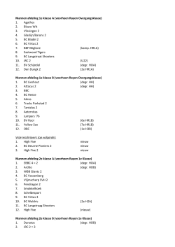 Mannen afdeling 1e klasse A (voorheen Rayon