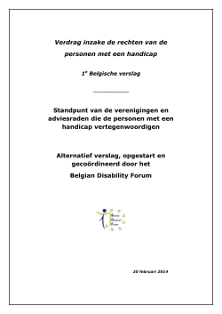 Alternatief verslag - Belgian Disability Forum