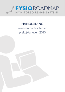 Handleiding Invoeren contracten en praktijktarieven 2015