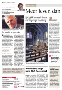 interview BN/De Stem, 8 mei 2014
