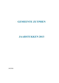 JAARREKENING 2005 - Gemeente Zutphen