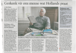 door Edine Wijnands BREDA &mdash; Wie in Zuid