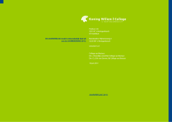 Jaarverslag 2013 in pdf - Koning Willem I College
