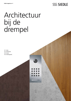 Architectuur bij de drempel