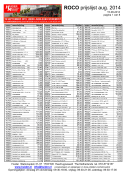 Roco-HUIDER 2014