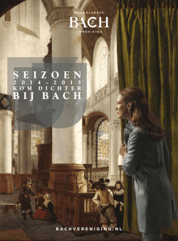 Seizoensbrochure 14-15 - Nederlandse Bachvereniging