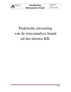 Handleiding risicoanalyse brand