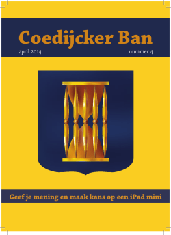 Coedijcker Ban - De Coedijcker Ban in januari