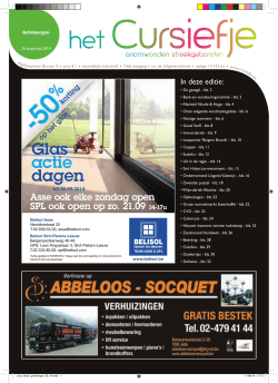 Glas actie dagen