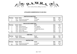 UITSLAGEN SUMMERSHOW 22 JUNI 2014