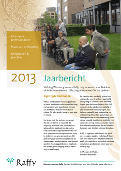 Jaarbericht Raffy 2013