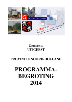 Programmabegroting 2014