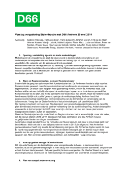 verslag 20 mei 2014 met D66 Arnhem