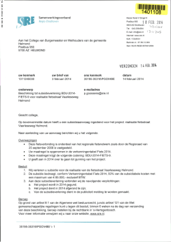brief SRE - Gemeente Helmond