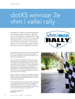 dotXS winnaar 2e vhm | vallei rally