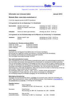 Informatie voor nieuwe leden Koninklijke Gymnastiek