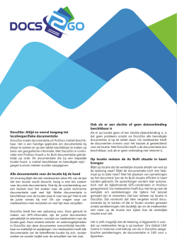 Docs2Go: Altijd en overal toegang tot locatiespecifieke