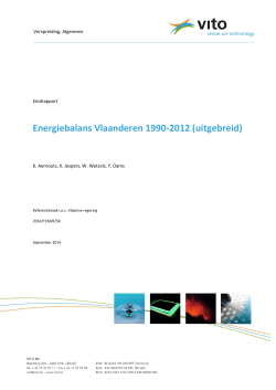 Energiebalans Vlaanderen 1990-2012 (uitgebreid)