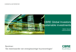 Presentatie CBRE Global Investors
