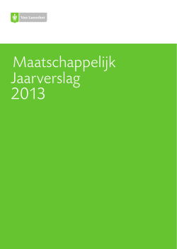 Maatschappelijk Jaarverslag 2013