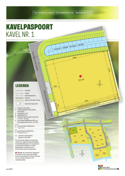 kavelpaspoort kavel nr. 1 - Kavels in Thiendenland Schoonhoven