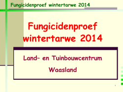 Wintertarwepresentatie graanvergadering 2014