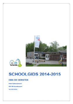 Schoolgids 2014-2015 obs de Oerstek Noardburgum