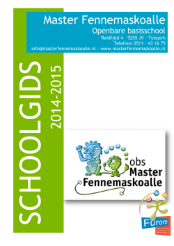 Schoolgids - Master Fennemaskoalle